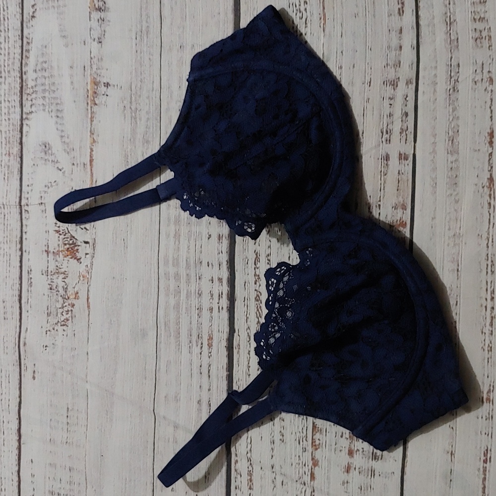 BODY BY VICTORIA LACE UNLINED DEMI UNDERWIRE‎ BRA